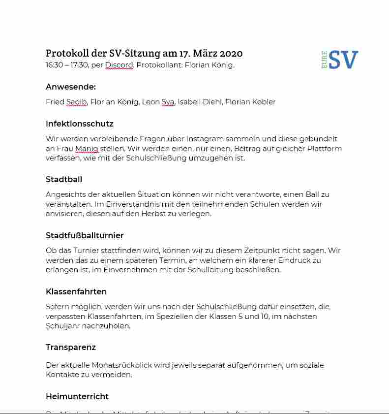 Vorschau von Protokoll der Vorstandssitzung am 17.3.